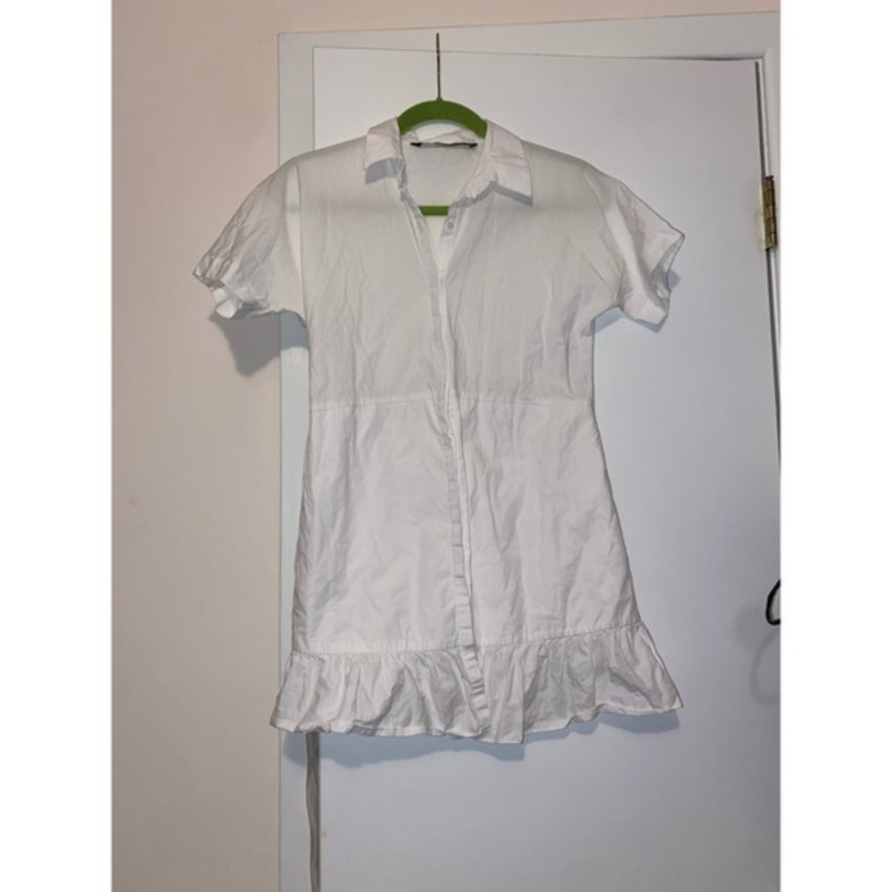 Zara Button-up White dress
